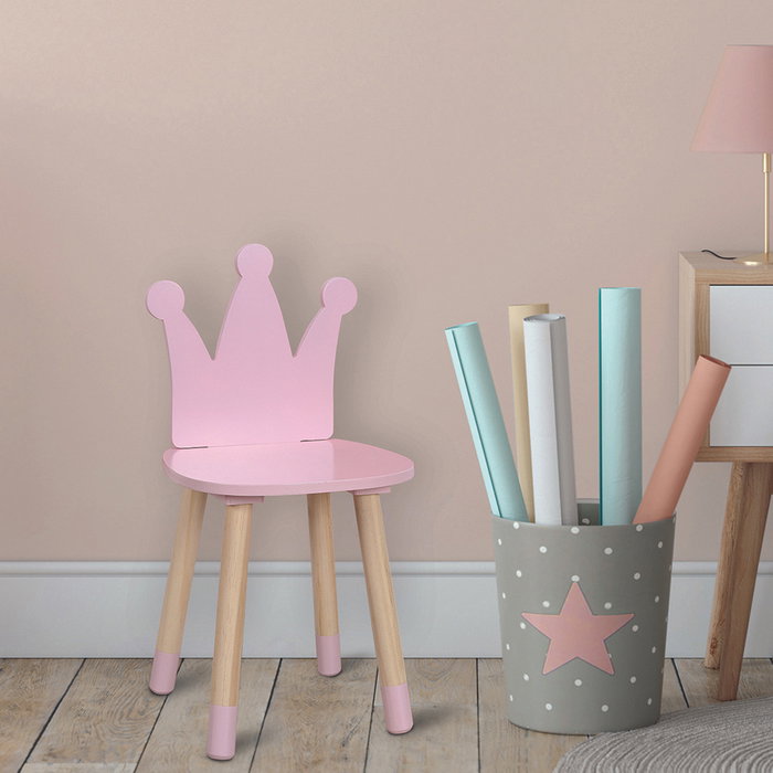 Home Deco Kids SILLA INFANTIL CORONA ROSA
