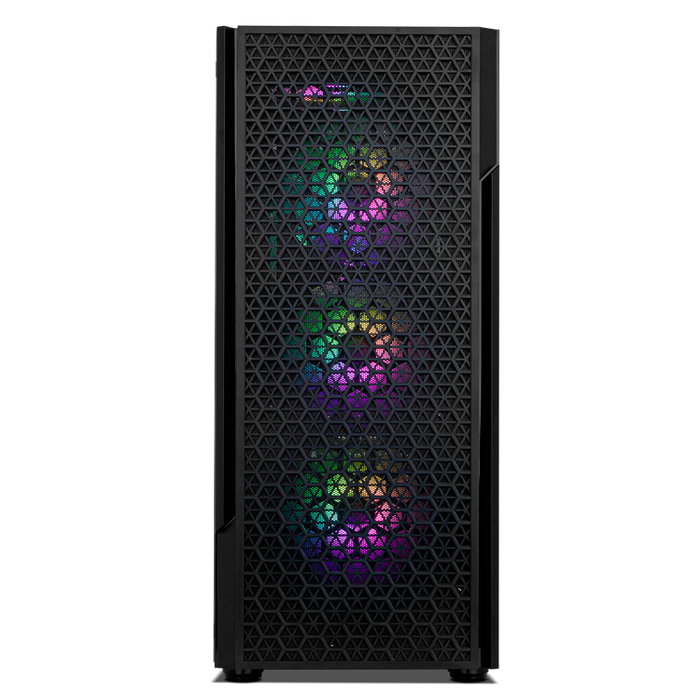 Nox Infinity Beta Boîtier PC Gaming Semi-Tour Micro-ATX/ITX Mesh ARGB Ventilé Verre Trempé USB 3.0