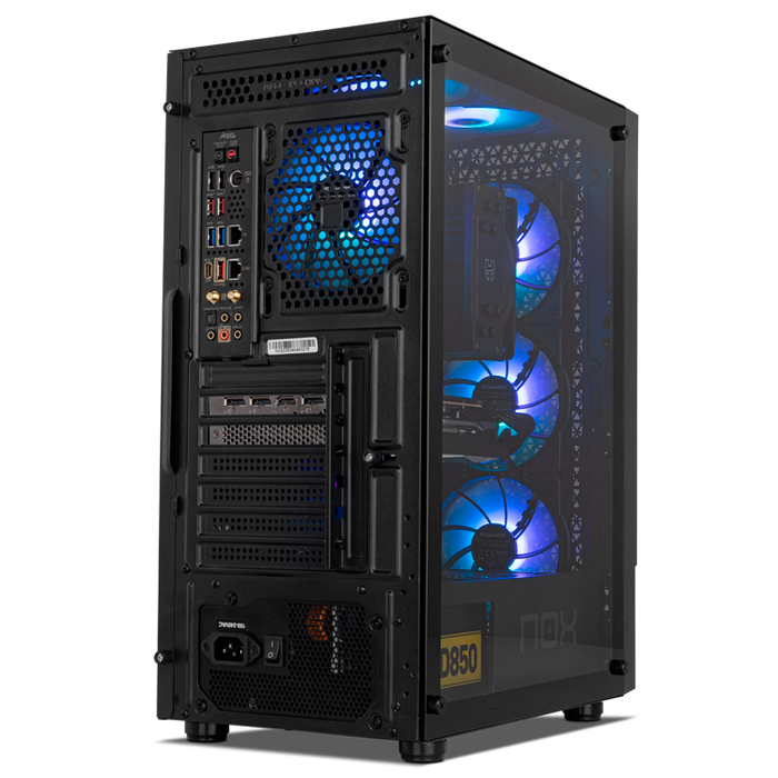 Nox Infinity Beta Boîtier PC Gaming Semi-Tour Micro-ATX/ITX Mesh ARGB Ventilé Verre Trempé USB 3.0
