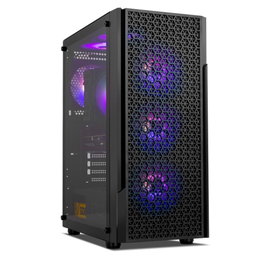 Nox Infinity Beta Boîtier PC Gaming Semi-Tour Micro-ATX/ITX Mesh ARGB Ventilé Verre Trempé USB 3.0