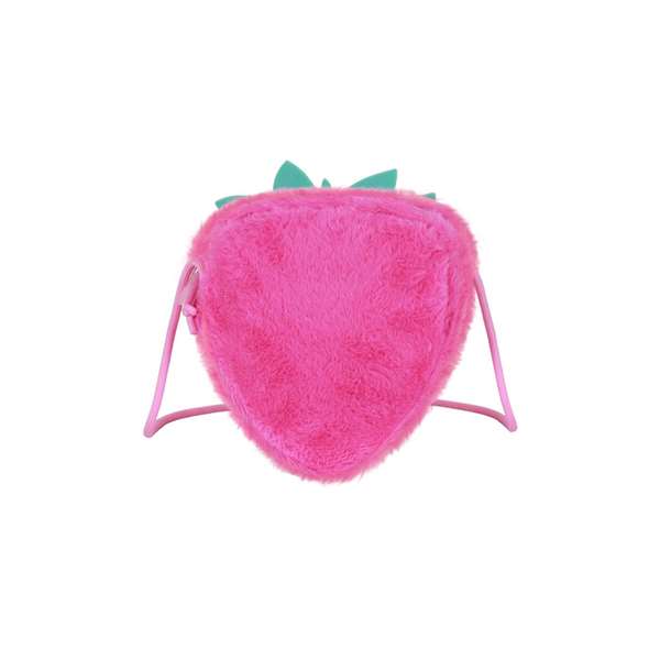 Hello Kitty Sac bandoulière en peluche motif Fraise 22x22x8cm - Sac à dos pour enfants en polyester - Marque Hello Kitty