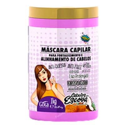 Gota Dourada Masque Fortifiant pour Cheveux avec Brosse 1kg Gota Dourada Masque Fortifiant pour Cheveux avec Brosse 1kg