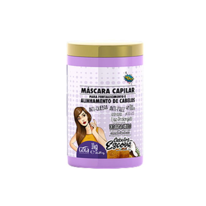 Gota Dourada Masque de Renforcement Capillaire avec Brosse 1kg Gota Dourada Masque de Renforcement Capillaire avec Brosse 1kg