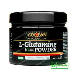 Crown Sport Nutrition L-Glutamine Kyowa Neutro, poudre pure 100% L-Glutamine, pot 240 g (40 portions), complément alimentaire pour sportifs, sans allergènes