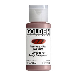 Golden Peinture Acrylique Fluide Oxyde de Rouge Transparent 30 ml