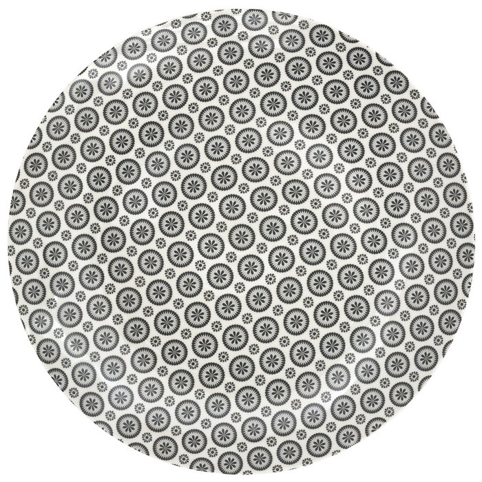Home Deco Factory Assiette plate Cottage grise 25 cm Home Deco Factory Assiette plate Cottage grise 25 cm