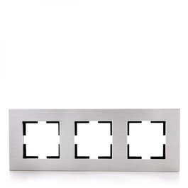 Panasonic Cadre Novella 3 Éléments Horizontal-Verticale Aluminium Eloxal Argent