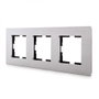 Panasonic Cadre Novella 3 Éléments Horizontal-Verticale Aluminium Eloxal Argent