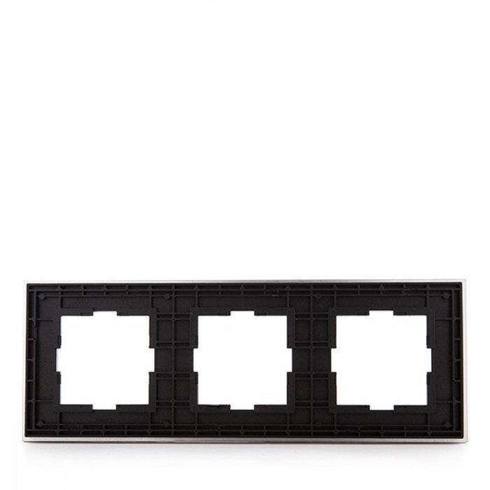 Panasonic Cadre Novella 3 Éléments Horizontal-Verticale Aluminium Eloxal Argent