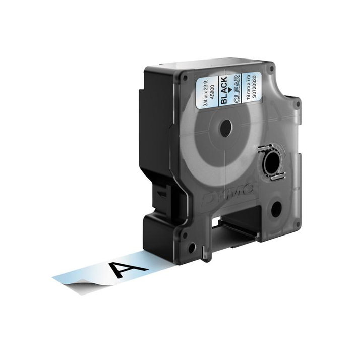 Dymo S0720820 - Ruban d'impression 45800 Noir Transparent, pour étiqueteuse