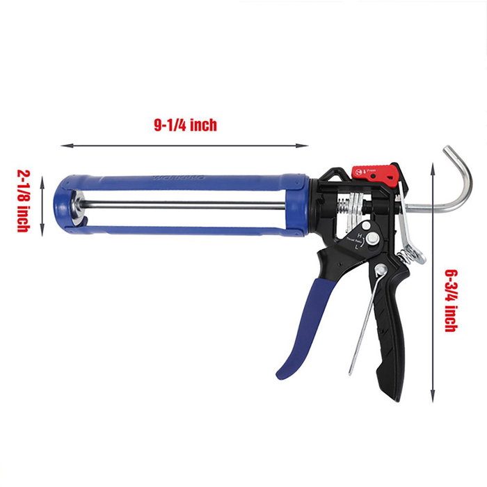 Pistolet à silicone Workpro Bleu Noir 230 mm Pistolet à silicone Workpro Bleu Noir 230 mm