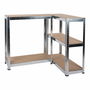 Étagère Kinzo Bois Acier inoxydable 5 Etagères 750 kg 75 x 30 x 172 cm