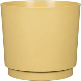 Deroma 236 Pot de fleurs rond 13 litres, diametre 29 cm, jaune, design elegant pour interieur et exterieur