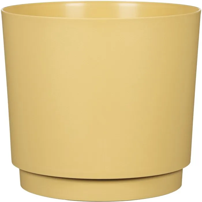 Deroma 236 Pot de fleurs rond 13 litres, diametre 29 cm, jaune, design elegant pour interieur et exterieur Deroma 236 Pot de fleurs rond 13 litres, diametre 29 cm, jaune, design elegant pour interieur et exterieur
