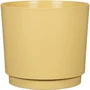 Deroma 236 Pot de fleurs rond 13 litres, diametre 29 cm, jaune, design elegant pour interieur et exterieur