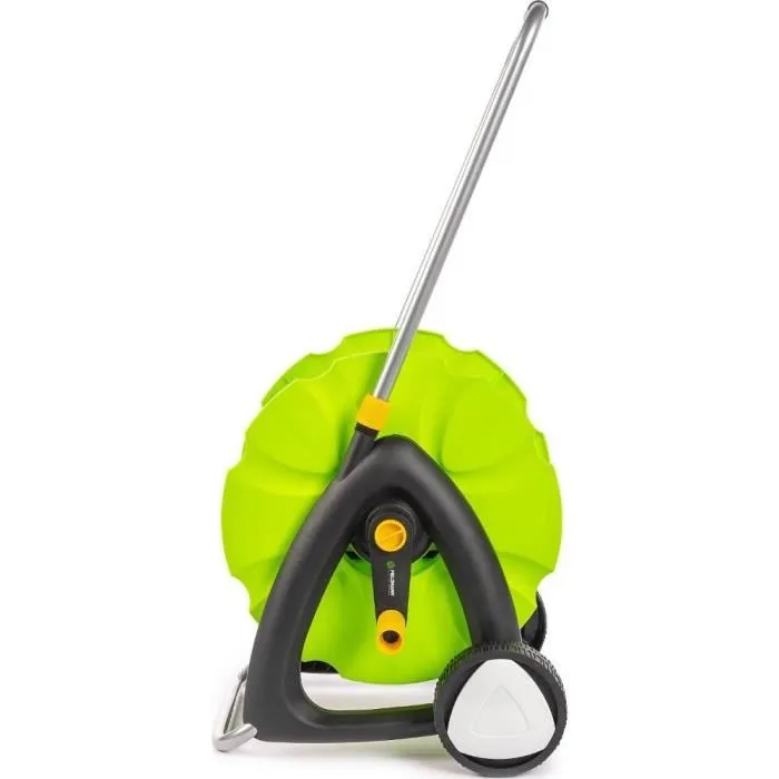 Fieldmann FZH 1160 - Enrouleur de jardin pour tuyau d'arrosage 1/2" 60 m, avec poignée en aluminium, résistant à la rouille, compact
