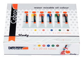 Cobra Study Set de Couleurs à l'Huile 6 x 20 ml