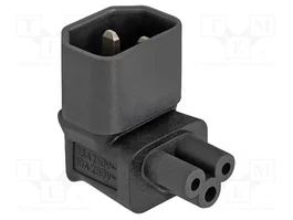 DELOCK Adaptateur IEC C14 mâle vers IEC C5 femelle angulaire