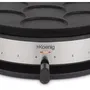 Hkoenig Crepiere KREP56, Plaque reversible amovible pour crepes et pancakes, 33 cm, 1500 W, Noir/Acier, Thermostat reglable 230 °C