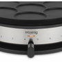 Hkoenig KREP56 Crêpière avec plaque réversible amovible, Noir/Acier