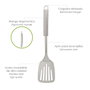 ORYX Rasera de cuisine en acier inoxydable 7,5 x 35,5 cm