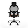 Piqueras y Crespo Chaise de Bureau avec Appui-tête 3D036N2 Orange