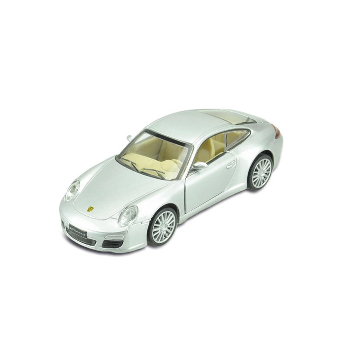 TACHAN Porsche 911 Carrera S - Voiture miniature à l'échelle 1:32 avec système pullback, lumière et sonore - Fonctions multilingues - Recommandé pour enfants de 3 ans et plus