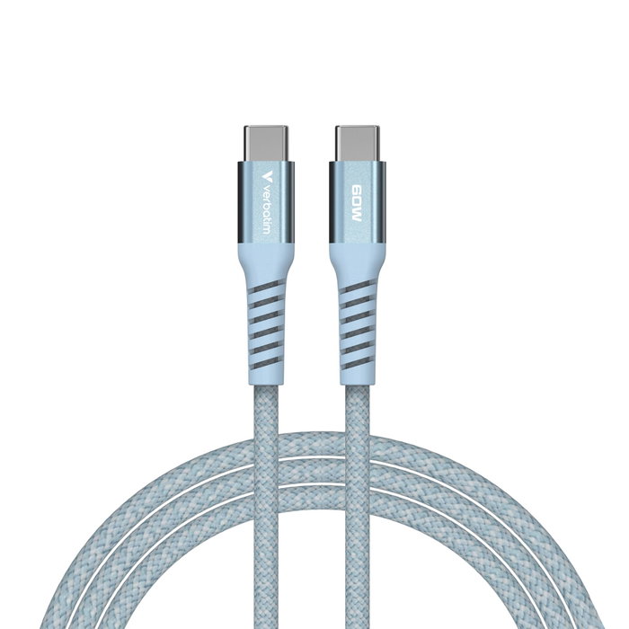 Verbatim Câble Magnétique Sync & Charge USB-C/USB-C 60W 120cm Bleu Verbatim Câble Magnétique Sync & Charge USB-C/USB-C 60W 120cm Bleu