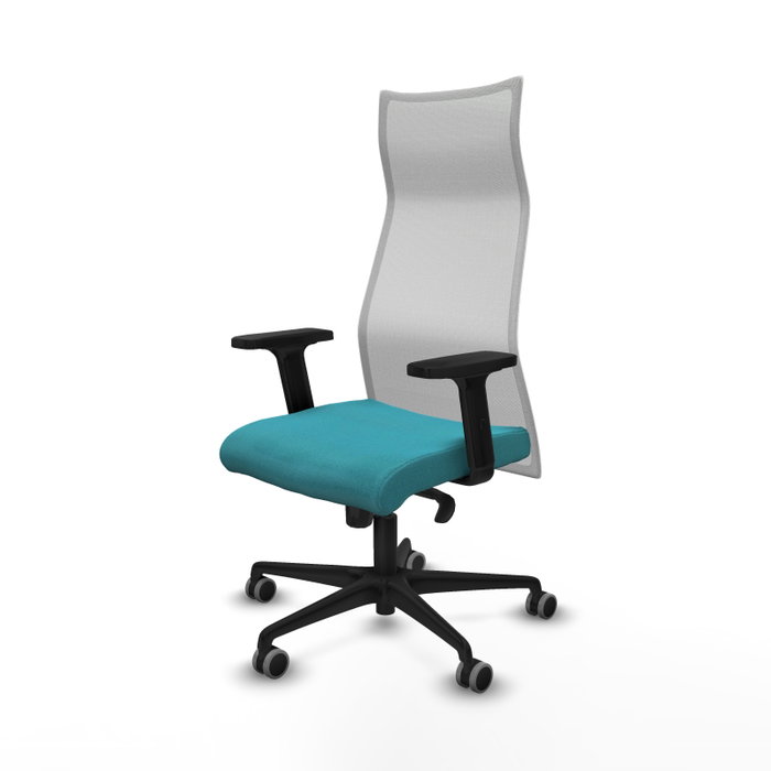 Piqueras y Crespo Chaise de Bureau Albacete Turquoise et Blanc