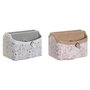 DKD Home Decor Organiseur Bleu Gris Camel Rose clair, 2 Unités