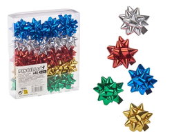 Pincello PVC 40 lazos brillo 6 cm - Assortiment de couleurs (bleu, rouge, vert, argent, jaune) (Set de 12)