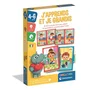 CLEMENTONI J'apprends et je grandis - Jeu éducatif avec 16 mini-puzzles autocorrectifs pour le développement logique et socio-émotionnel - À partir de 3 ans