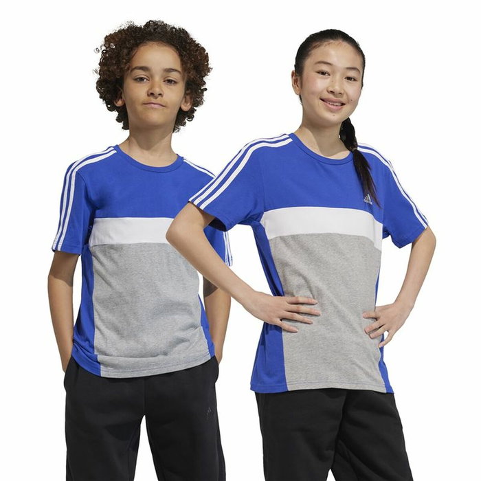 T shirt à manches courtes Enfant Adidas 3S Tib Bleu