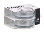 Vivalto Lot de 2 cendriers en verre transparent 9 cm | Dimensions 12 x 6.5 x 9.2 cm (Set de 36)