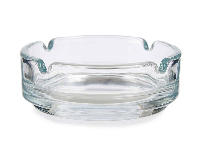 Vivalto Lot de 2 cendriers en verre transparent 9 cm | Dimensions 12 x 6.5 x 9.2 cm (Set de 36)