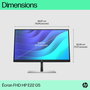 HP Écran E22 G5 21,5" - Moniteur PC Full HD IPS 75 Hz avec réglage ergonomique, HP Eye Ease et connectivité polyvalente