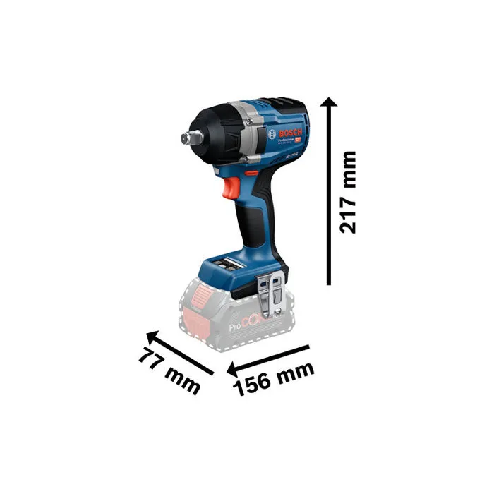 Bosch Professional - Boulonneuse sans fil 18V GDS 18V-750 C, 750 Nm, pour écrous M12 à M22 et vis à béton, coffret avec 2 batteries GBA 5,0Ah et chargeur