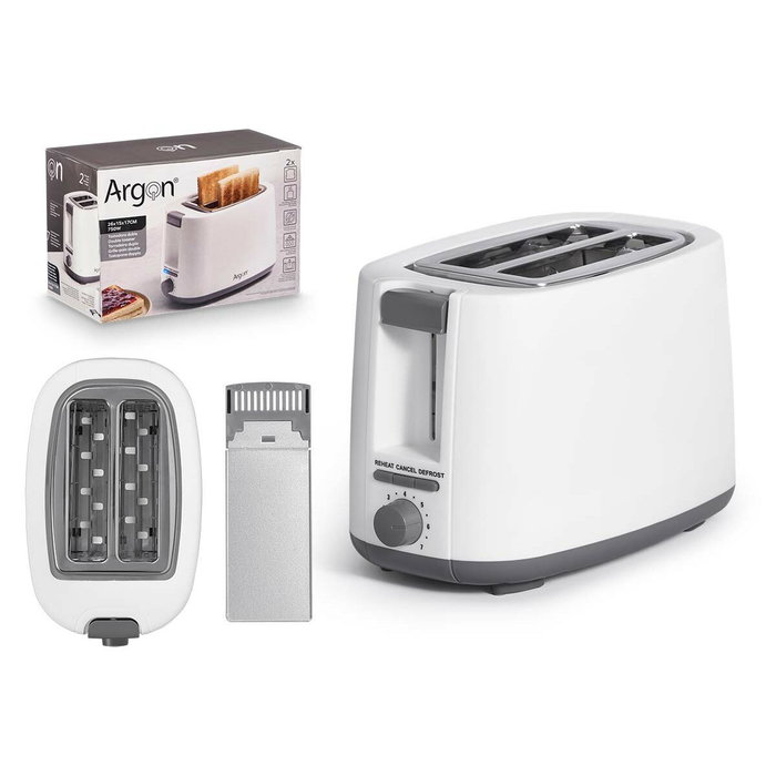 ARGON Grille-pain double blanc mat 750W