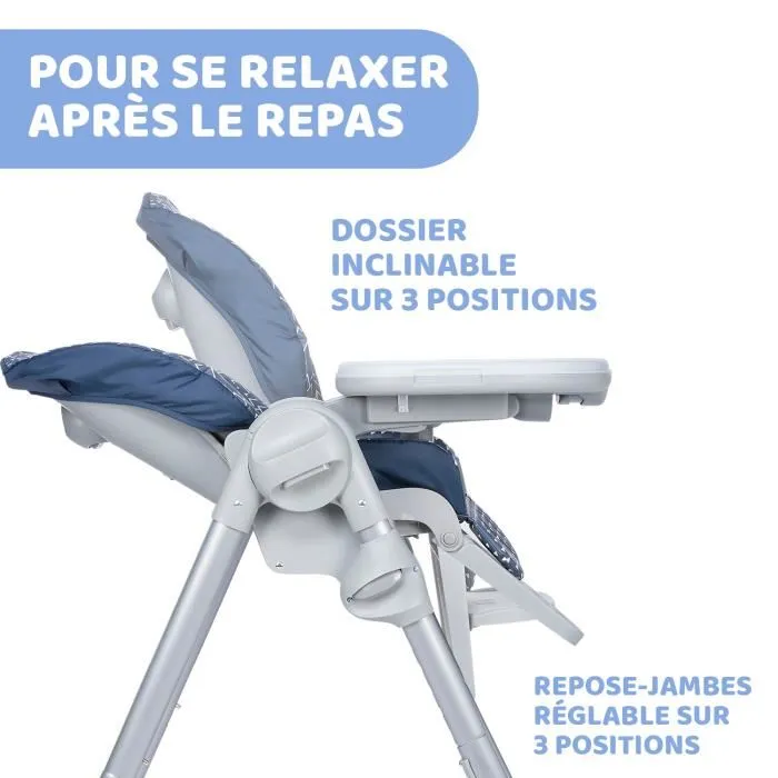 Chicco Polly Easy Pinguin - Chaise haute évolutive pour enfant de 6 mois à 3 ans, convertible en chaise enfant, pratique et confortable