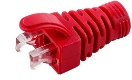 MicroConnect Manchon de décharge de traction pour câbles Cat5e, Cat6, Cat6A jusqu'à 6,5 mm Rouge, 100 pièces