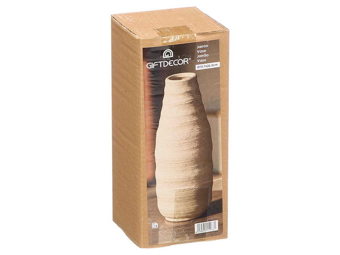 GIFTDECOR JARRON SAHARA BOTELLA RAYAS TIERRA MEDIANO GIFTDECOR JARRON SAHARA BOTELLA RAYAS TIERRA MEDIANO