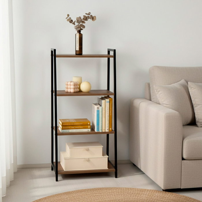 Max Home Étagère Fer Bois MDF 4 Étagères