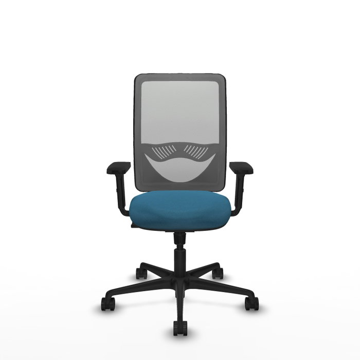Chaise Zulema Synchro 3 positions tissu Vert pétrole Maille Gris Base en nylon noir Accoudoir 2D Sans appui-tête Roulettes 65mm nylon Chaise Zulema Synchro 3 positions tissu Vert pétrole Maille Gris Base en nylon noir Accoudoir 2D Sans appui-tête Roulettes 65mm nylon