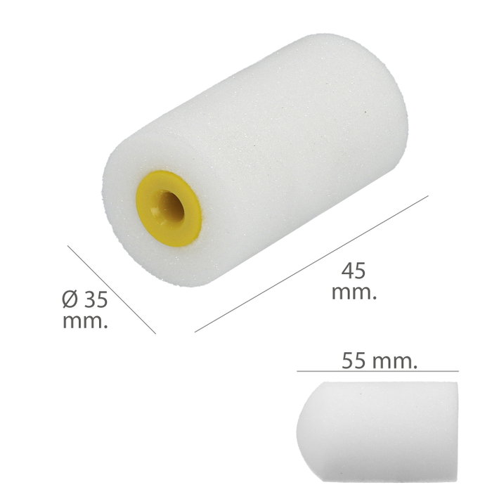 WOLFPACK LINEA PROFESIONAL Lot de 10 recharges de rouleaux en mousse pour émail acrylique 50 mm