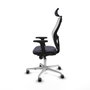 Piqueras y Crespo 2D086G2 Chaise de Bureau avec Appui-tête Gris foncé