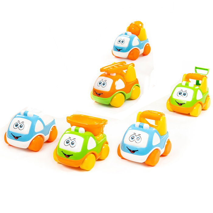 POLESIE - Cochecito Carat Surtido Wader 61874 - Lot de voitures miniatures jouets pour enfants +12 mois - Camion, bétonnière, voiture, pompiers