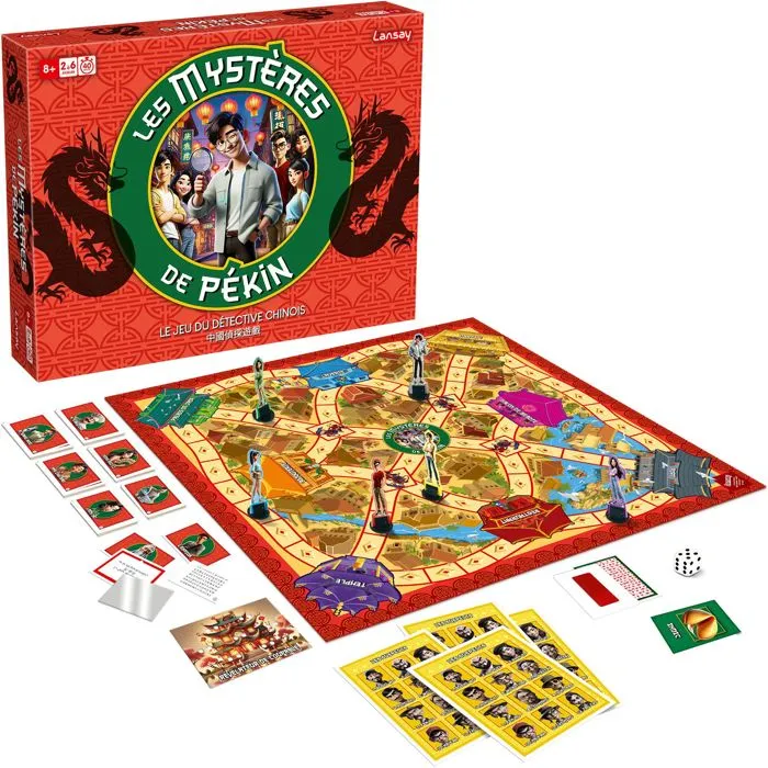 Lansay Jeu de Société Les Mystères de Pékin - Jeu d'Enquête et d'Énigmes de Détective avec Décodage de Messages Secrets - Pour 2 à 6 Joueurs, Dès 8 Ans Lansay Jeu de Société Les Mystères de Pékin - Jeu d'Enquête et d'Énigmes de Détective avec Décodage de Messages Secrets - Pour 2 à 6 Joueurs, Dès 8 Ans