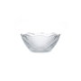 Quid Bol en Verre Trend 25 cL - 12,5x5,5 cm (12 Unités) Verre Transparent, Finition avec Relief, Empilable, Compatible Micro-ondes et Lave-Vaisselle
