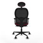 Piqueras y Crespo Chaise de Bureau avec Appui-tête Jorquera 2D036N1 Rouge