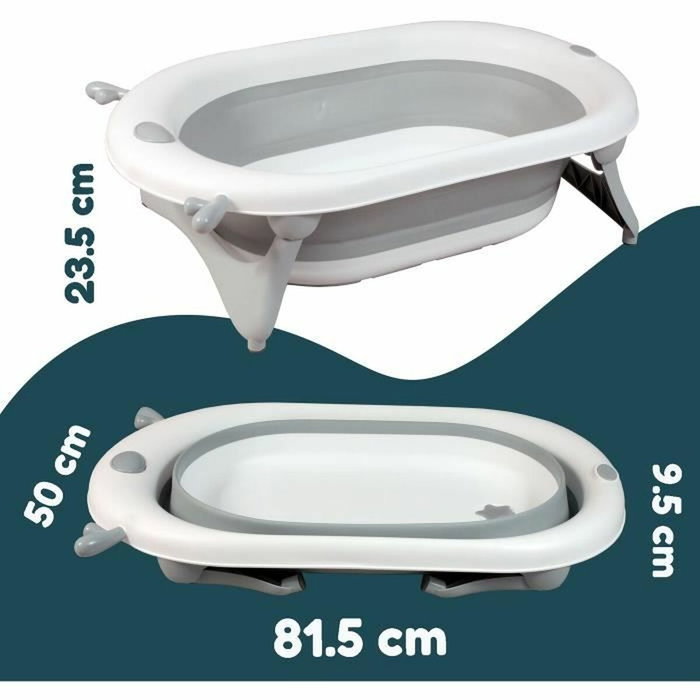 Looping Baignoire pliable gris et blanc - 23x80x49 cm